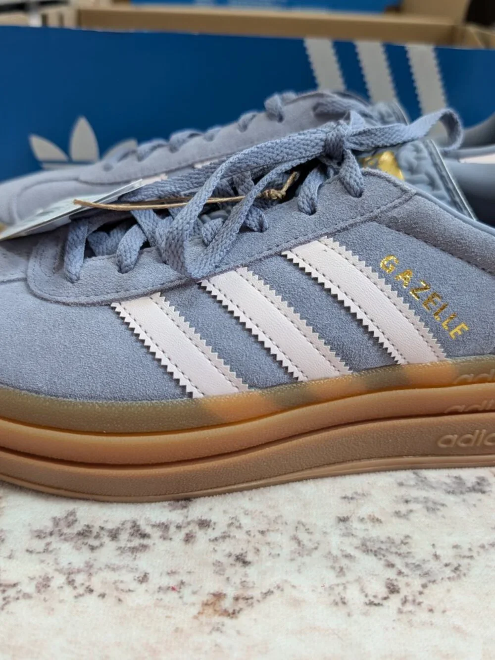 NEW Adidas Gazelle Bold Stacked Sneakers – Size 7 Y/8.5 W